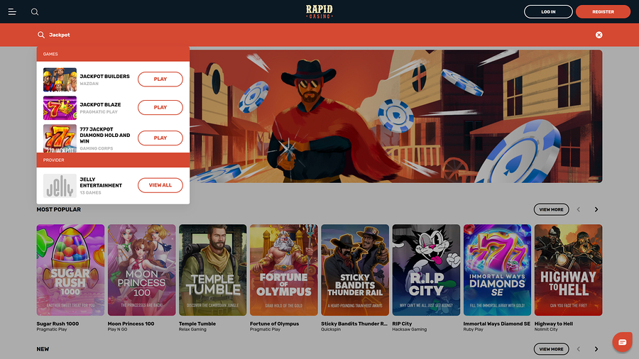 Rapid Casino Desktop Jackpot