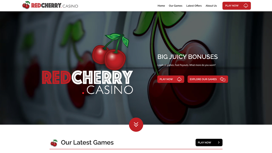 Red Cherry Casino Desktop Homepage