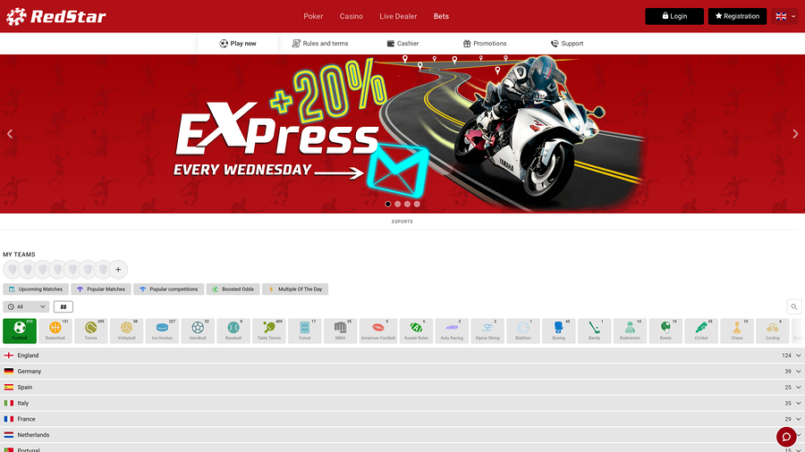 Red Star Casino Desktop Bets