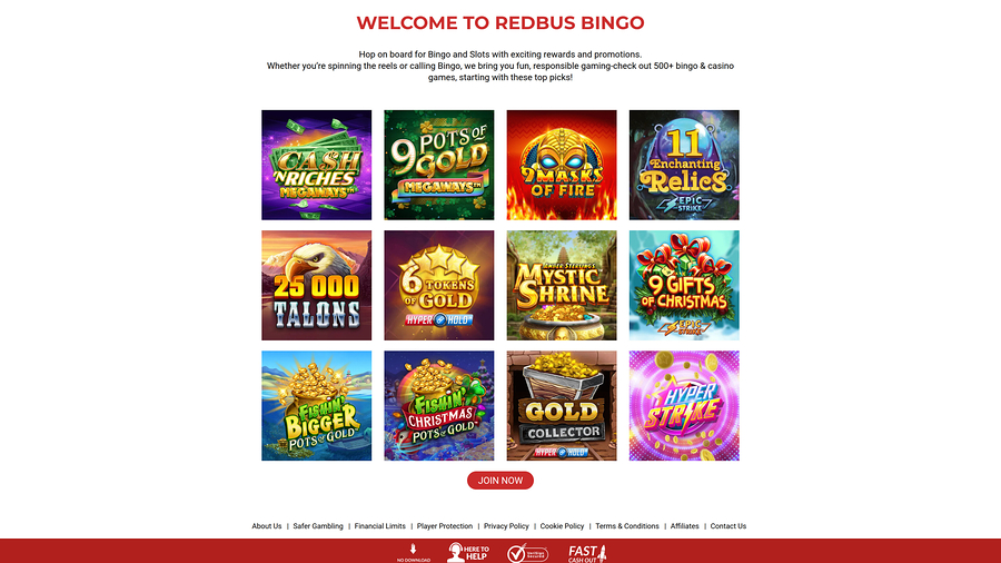 Redbus Bingo Desktop Games