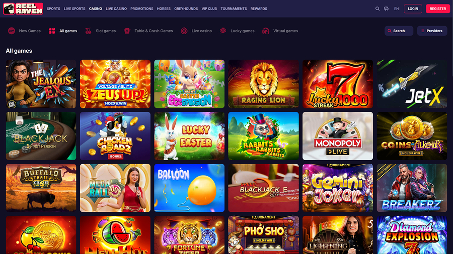 ReelRaven Casino Desktop Games