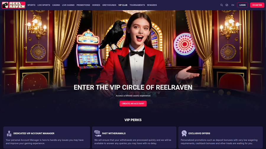 ReelRaven Casino Desktop VIP