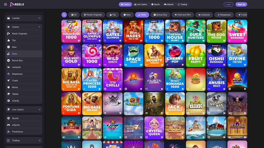 Juegos de casino para ordenador de Reels.io