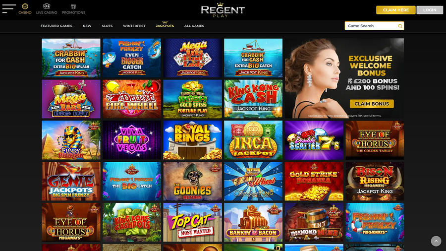 Regent Play Desktop Jackpot