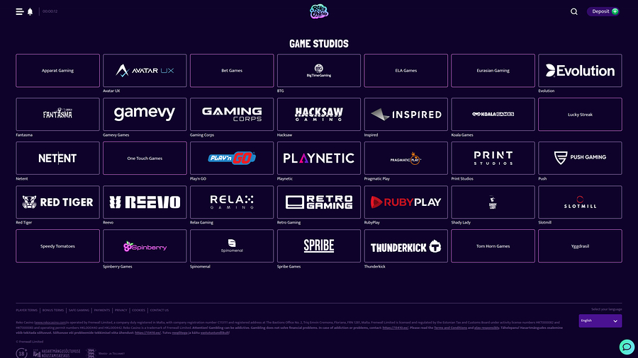 Reko Casino Desktop Game Developers