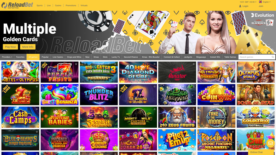 ReloadBet Casino Desktop Games