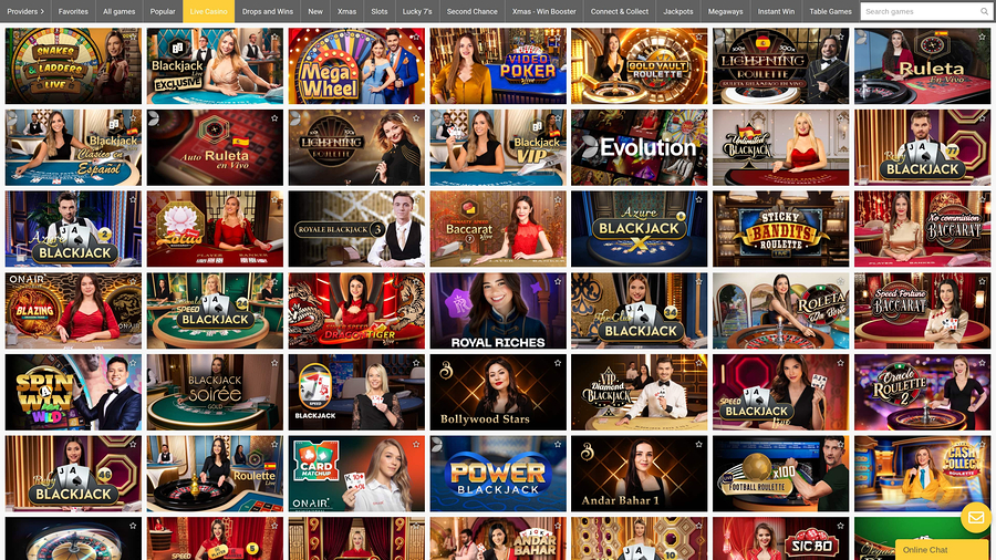 ReloadBet Casino Desktop Live Dealer