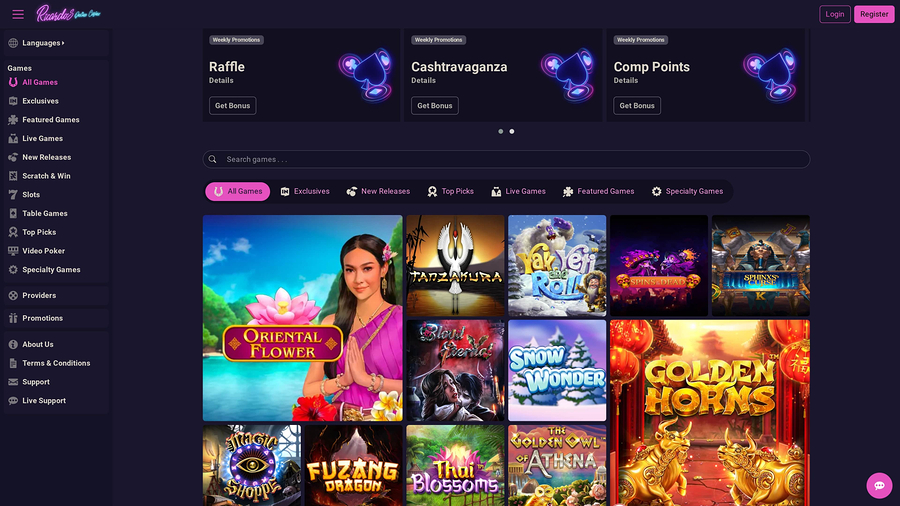 Ricardos Casino Desktop Homepage