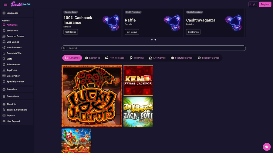 Ricardos Casino Desktop Jackpot