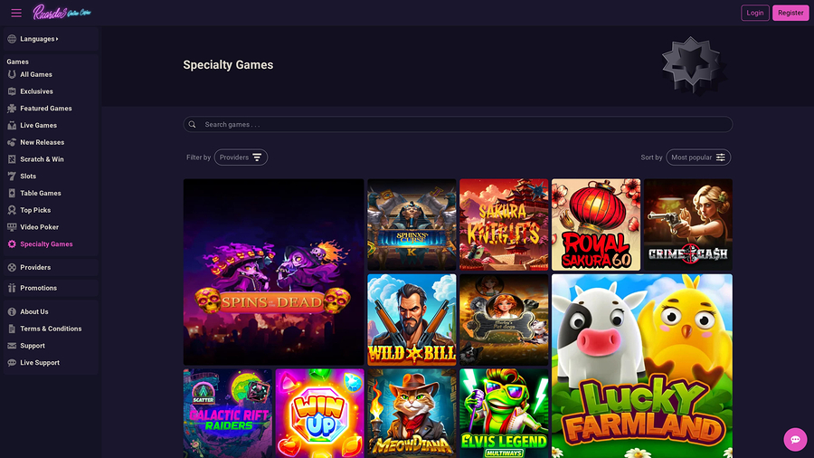 Ricardos Casino Desktop Specialty Games