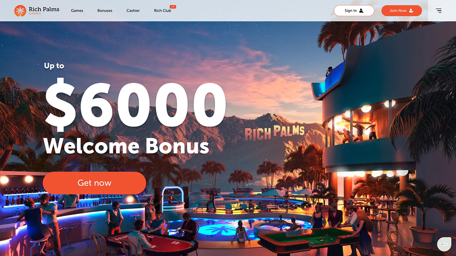 Rich Palms Casino Desktop Homepage