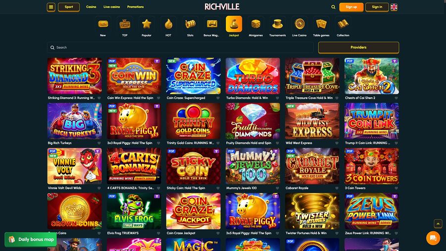 Jackpot de escritorio del casino Richville