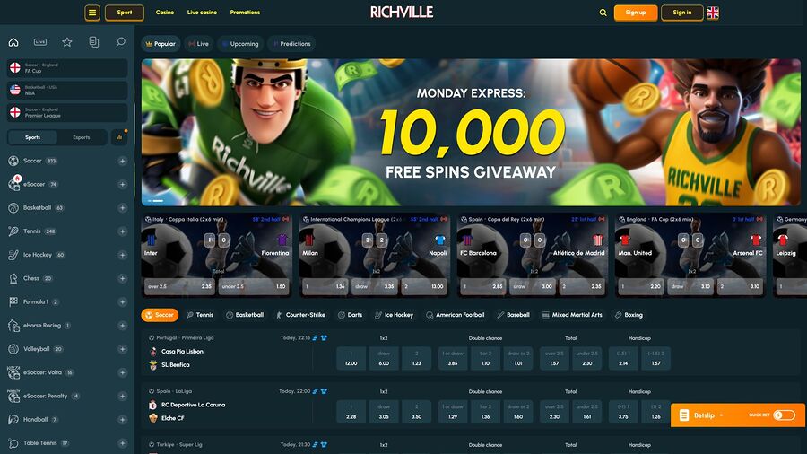Torneos de escritorio del Casino Richville
