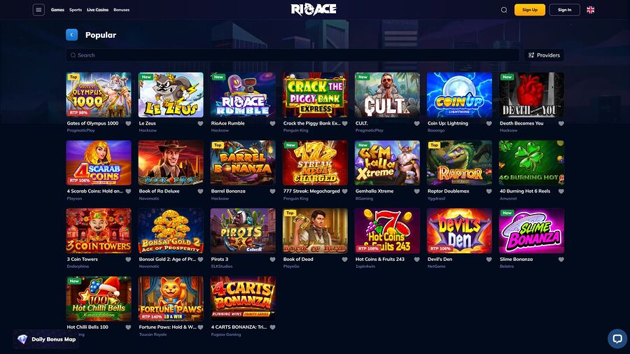 Juegos de escritorio del casino Rioace