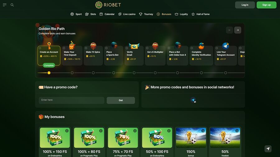 Promociones de RioBet Casino para ordenador