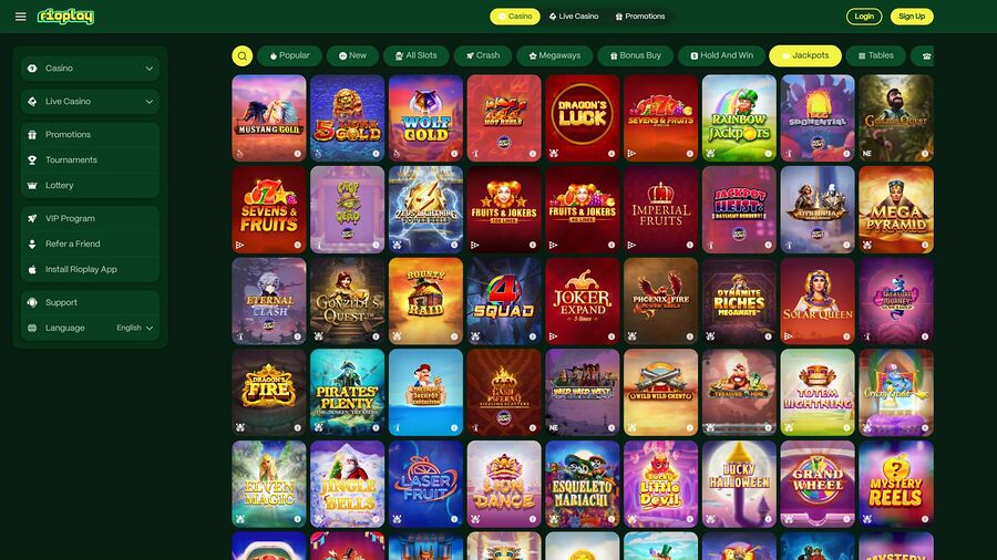 Rioplay Casino Desktop Jackpot