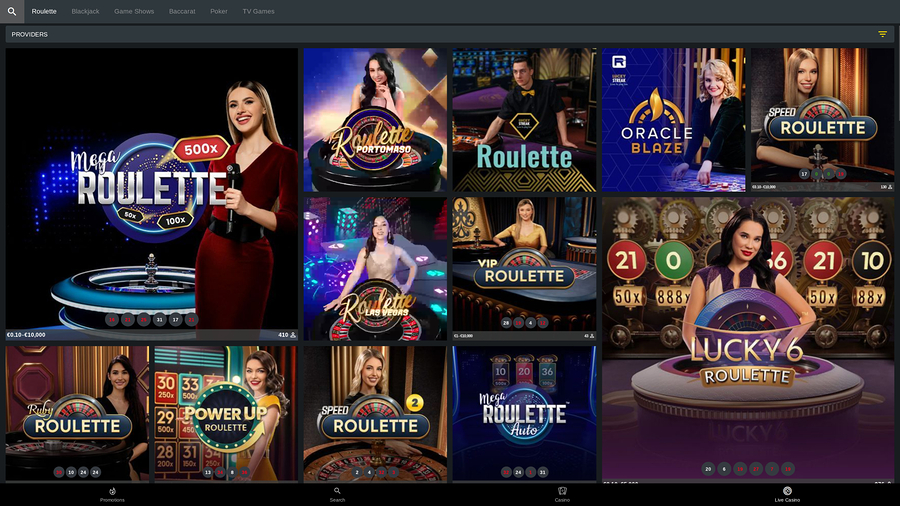 Robet247 Casino Desktop Live Dealer
