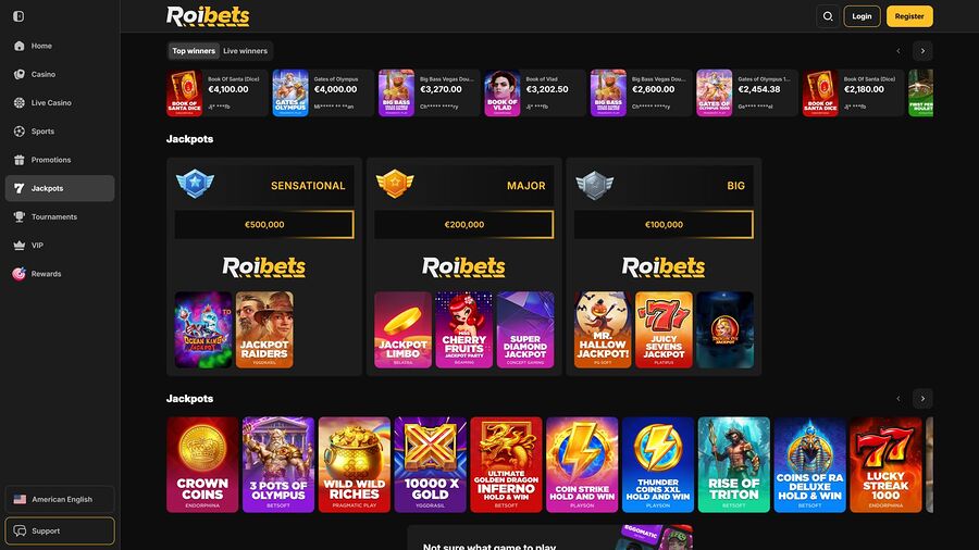 Jackpot de escritorio de Roibets Casino