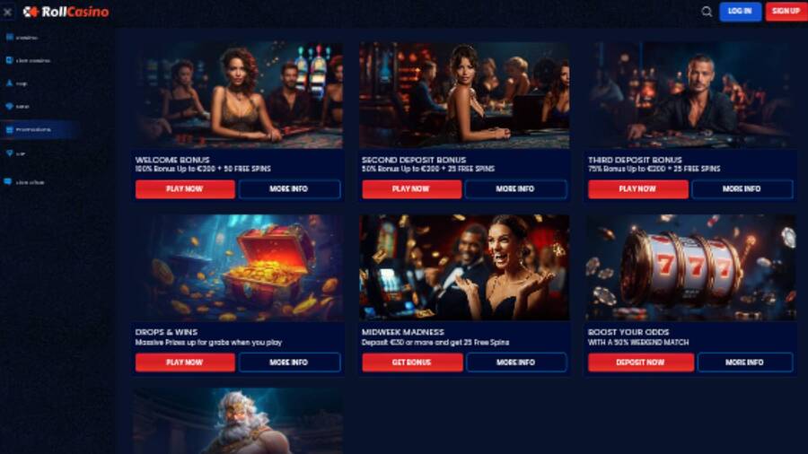 RollCasino Promotions Desktop
