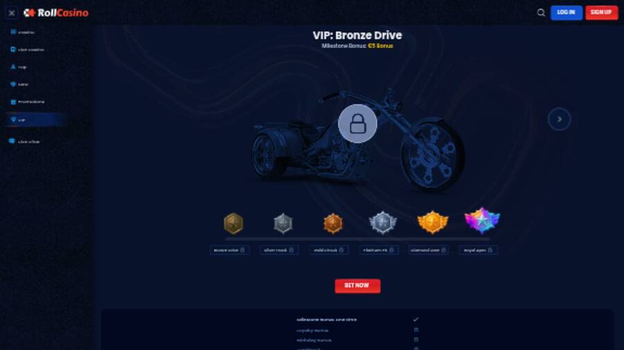 RollCasino VIP Desktop