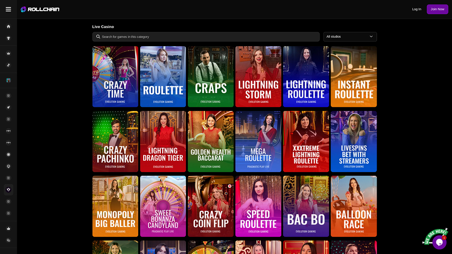 RollChain Casino Live Dealer
