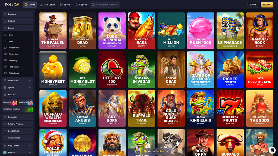 Juegos de escritorio de Rollxo Casino