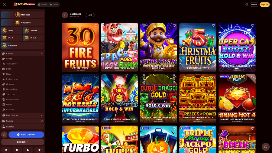 Roman Casino Desktop Jackpot