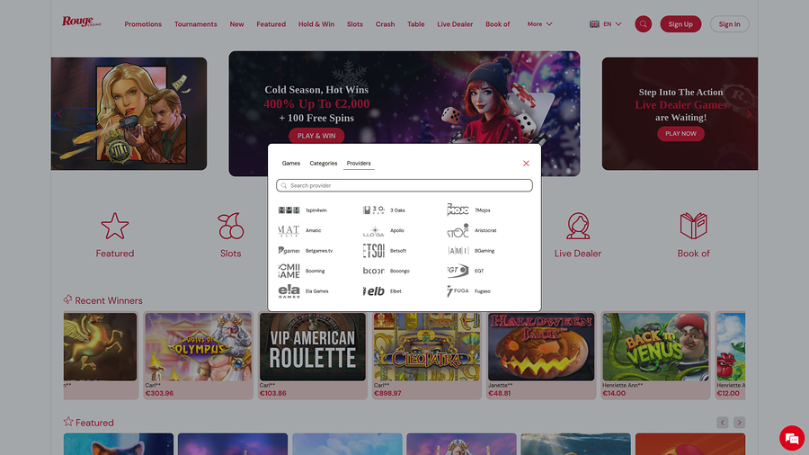 Rouge Casino Desktop Game Developers