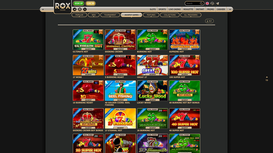 Jackpot de escritorio de Rox Casino
