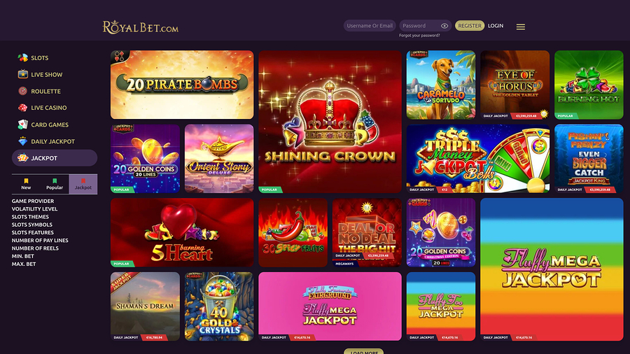Jackpott på datorn från Royal Bet Casino