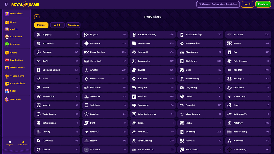 Royal Game Casino Desktop Game Developers