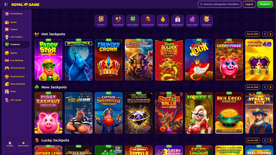 Royal Game Casino Desktop Jackpot