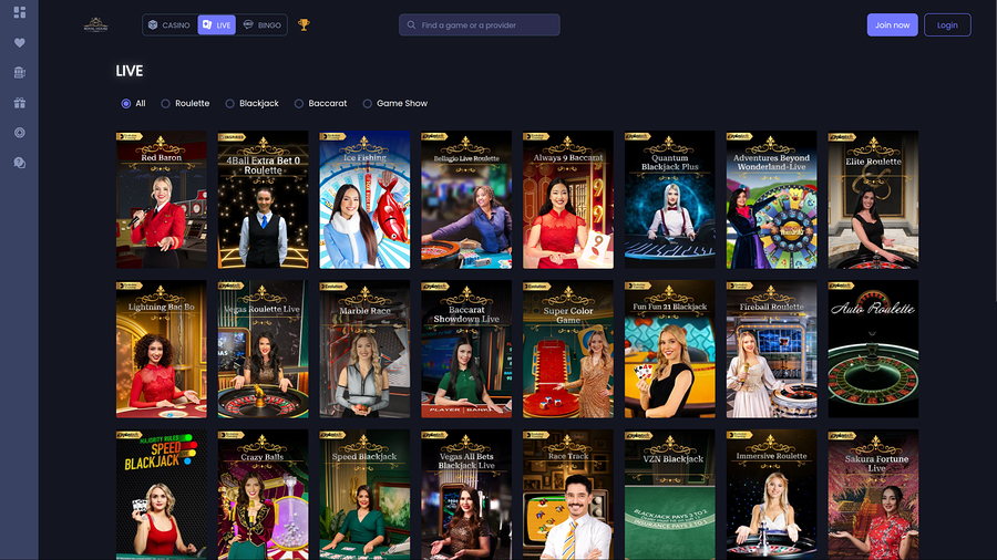 Royal House Casino Desktop Live Dealer