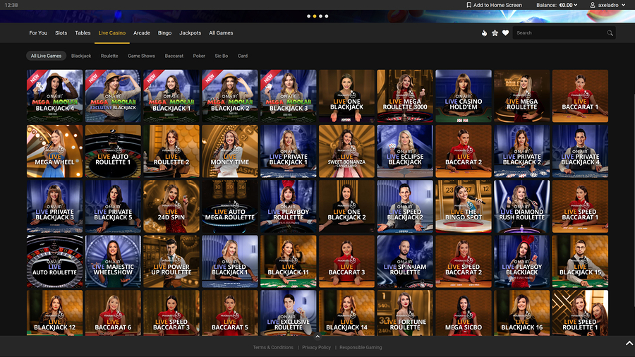 Royal Vegas Casino Desktop Live Dealer