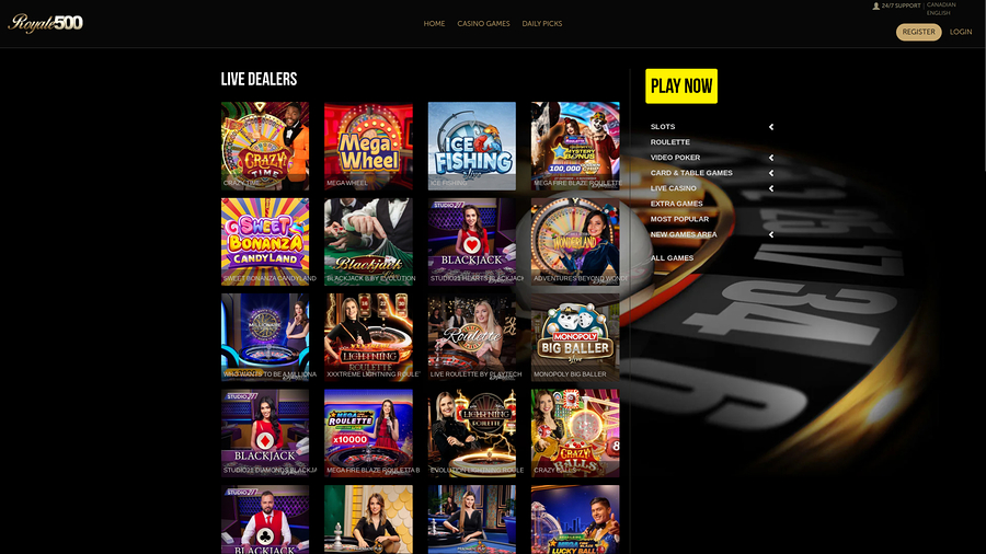 Royale500 Casino Desktop Live Dealer