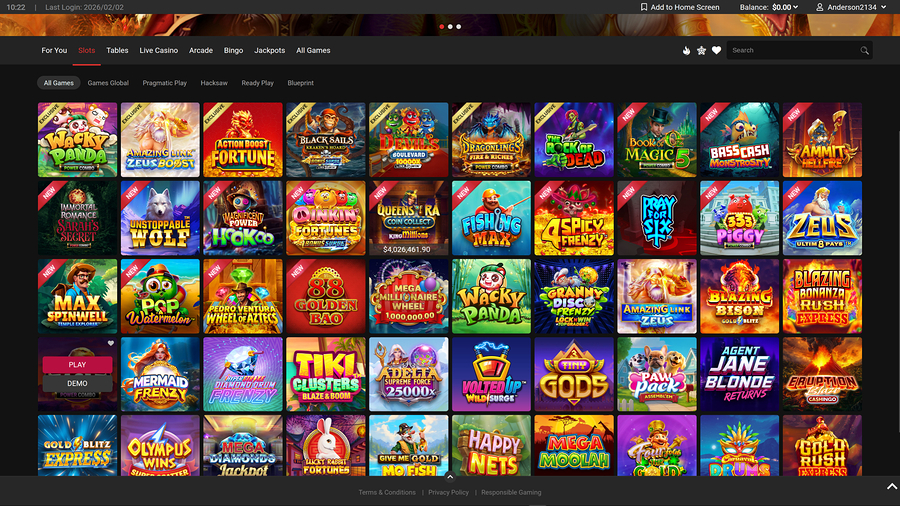 Ruby Fortune Casino Desktop Games