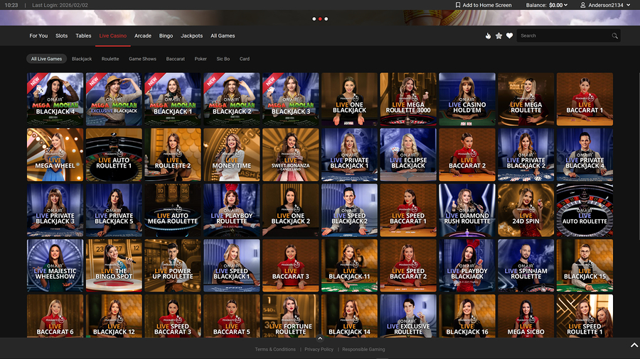 Ruby Fortune Casino Desktop Live Dealer