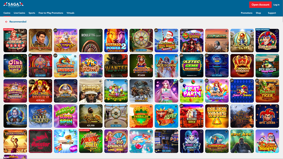 Saga Kingdom Casino Desktop Games