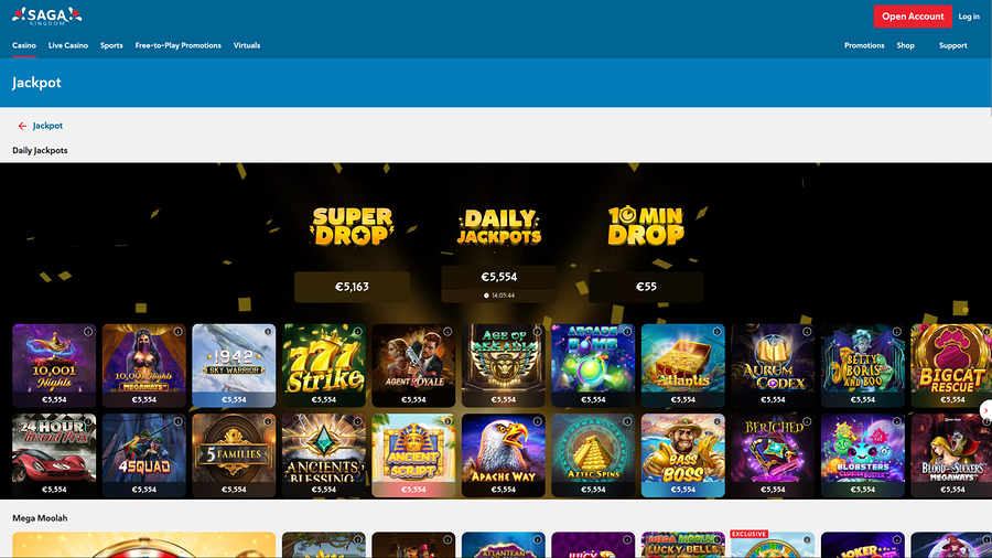 Saga Kingdom Casino Desktop Jackpot