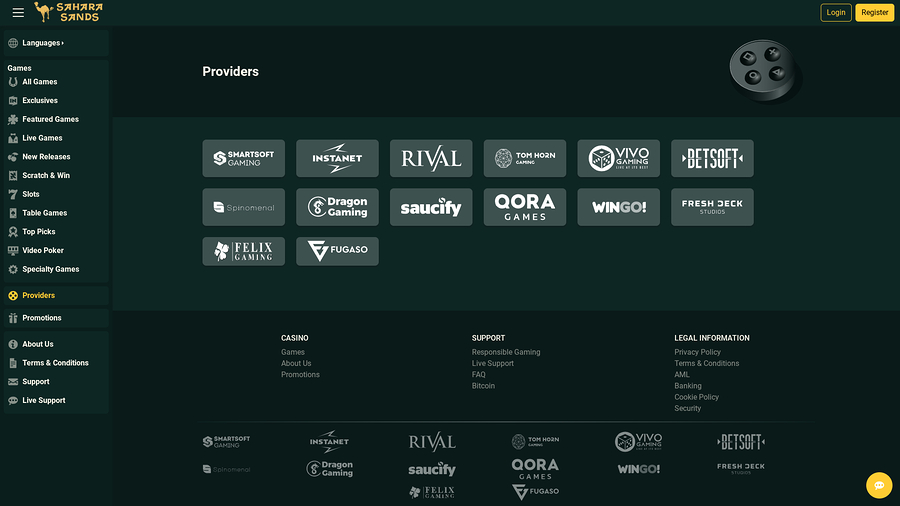 Sahara Sands Casino Desktop Game Developers