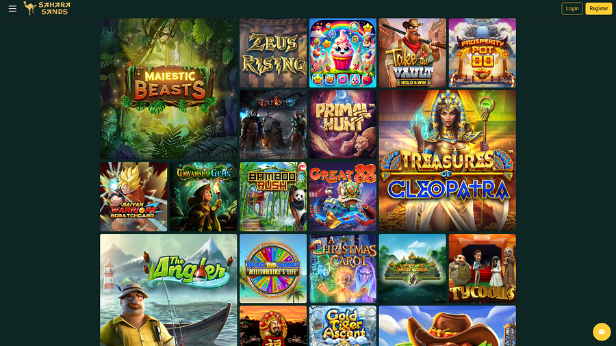Sahara Sands Casino Desktop Games