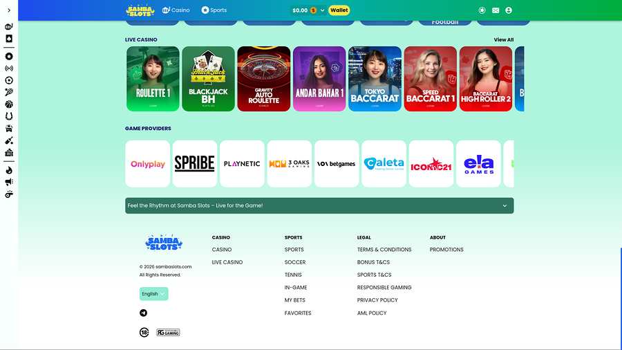 Samba Slots Casino Desktop Game Developers