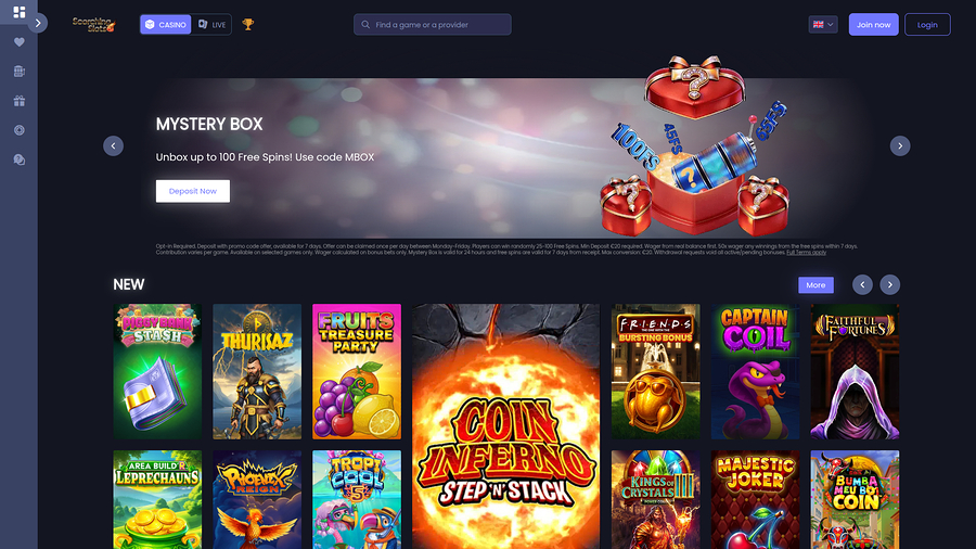 Scorching Slots Casino Desktop Homepage