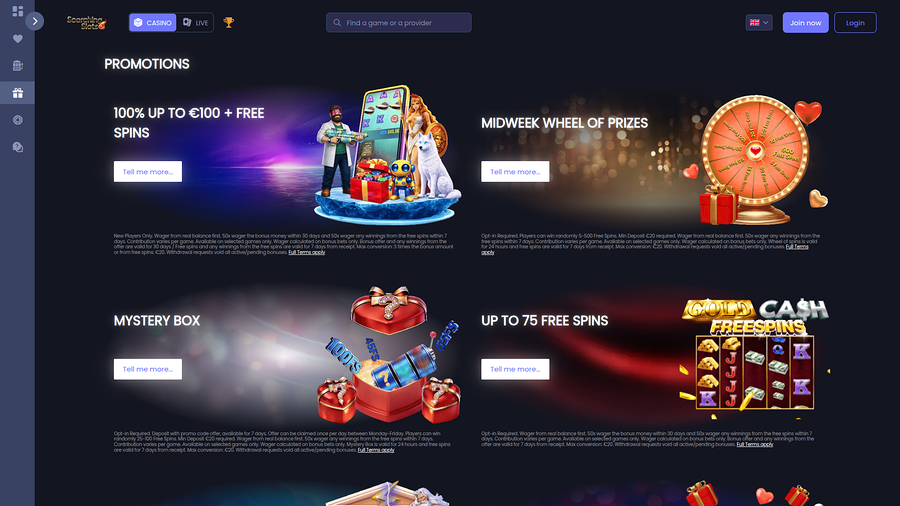 Scorching Slots Casino Desktop Promotions