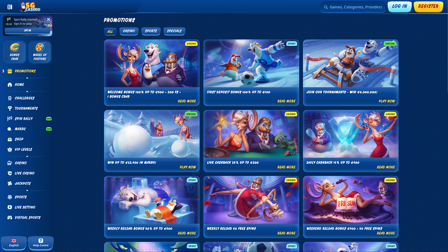 SG Casino Desktop Promotions