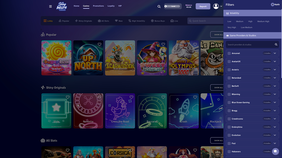 Shiny Wilds Casino Desktop Game Developers