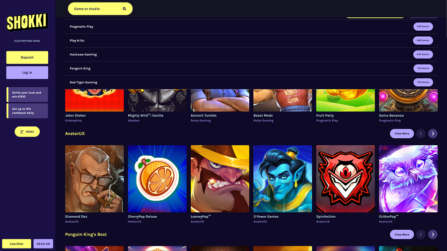 Shokki Casino Desktop Game Developers