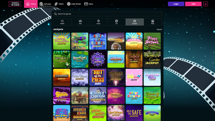 Showreel Bingo Casino Desktop Jackpot