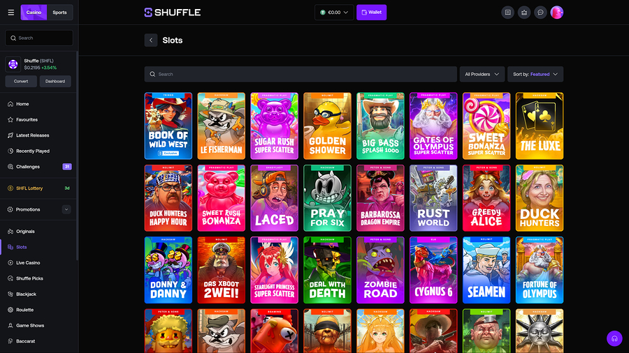 Shuffle Casino Desktop Games