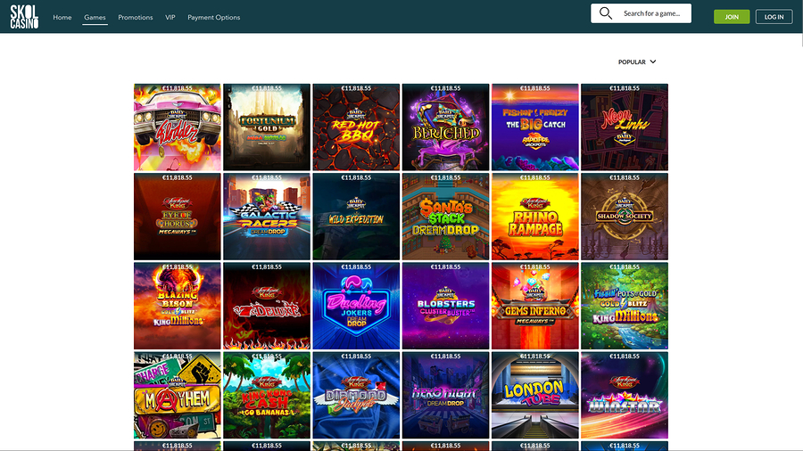 SkolCasino Desktop Jackpot